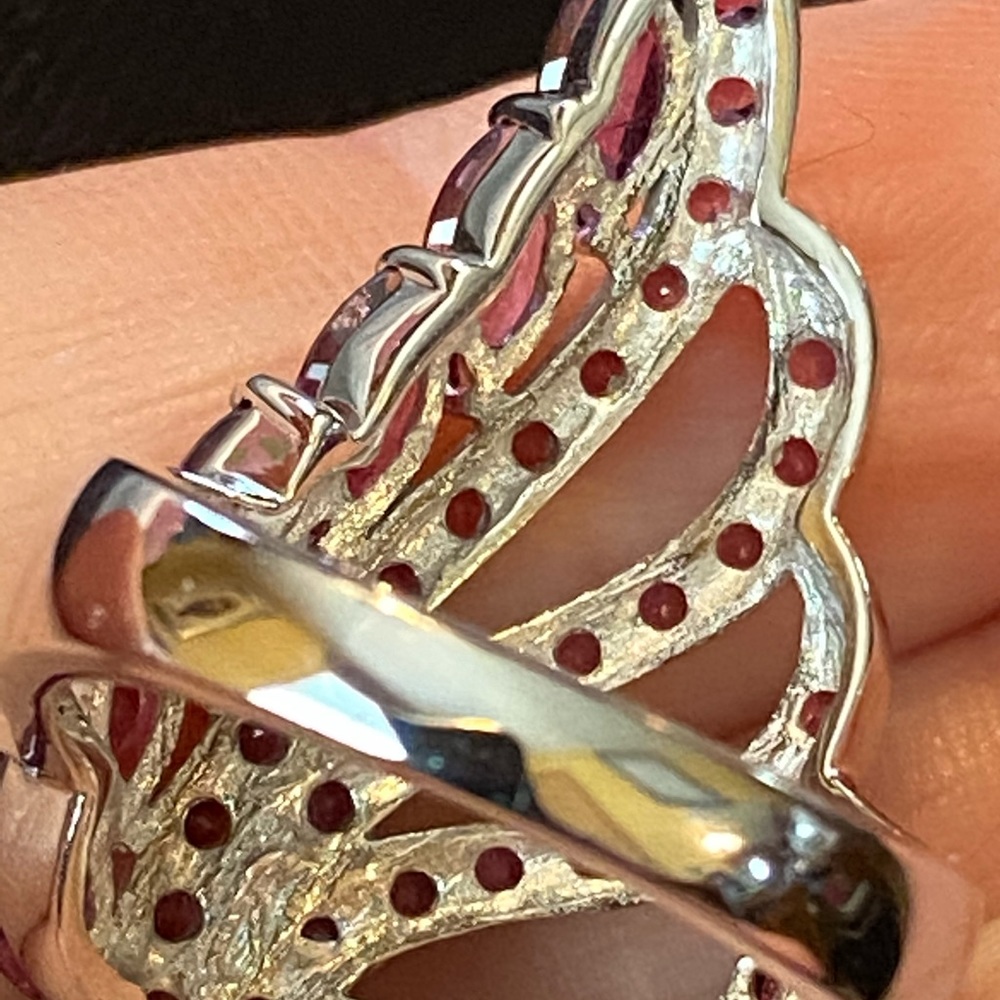NWOT RASPBERRY RHODOLITE STERLING RING - Picture 11 of 12